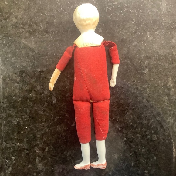 Porcelain and Cloth Made in Japan Doll - Picture 6 of 6